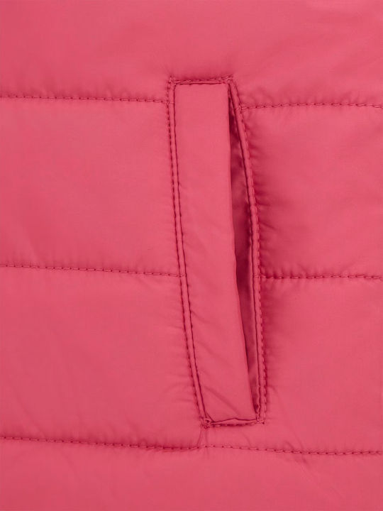 Geacă Matlasată Fără Mâneci Fucsia Pentru Copii