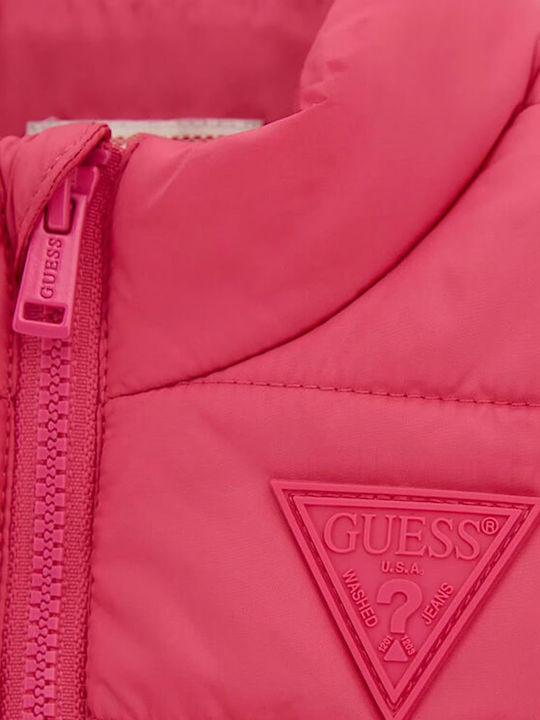 Geacă Matlasată Fără Mâneci Fucsia Pentru Copii