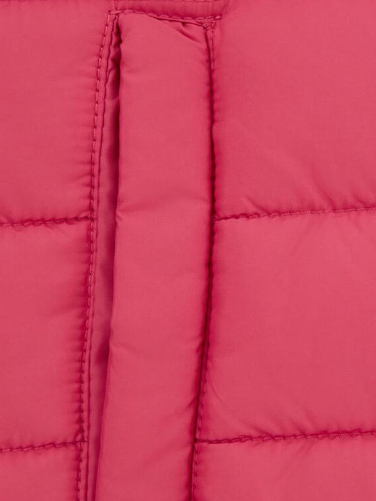 Geacă Matlasată Fără Mâneci Fucsia Pentru Copii