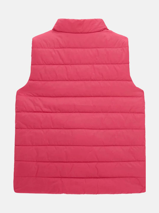 Geacă Matlasată Fără Mâneci Fucsia Pentru Copii