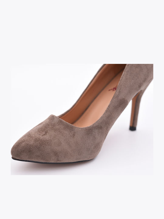 Suede Γόβες Χακί