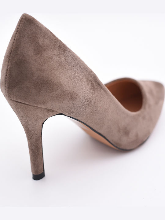 Suede Γόβες Χακί