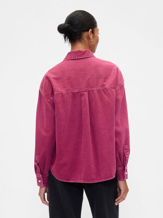Women's Blouse Cotton Long Sleeve Beaujolais