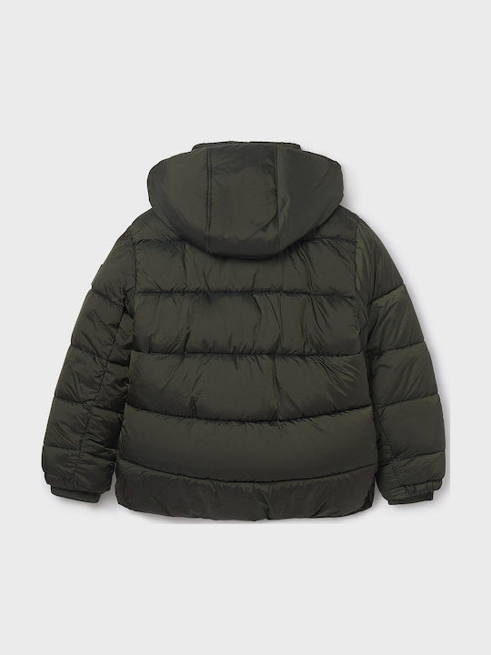 Kinder Freizeitjacke Kurz mit Kapuze Dark Olive