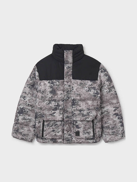 Kids Casual Long Jacket with Hood Beige