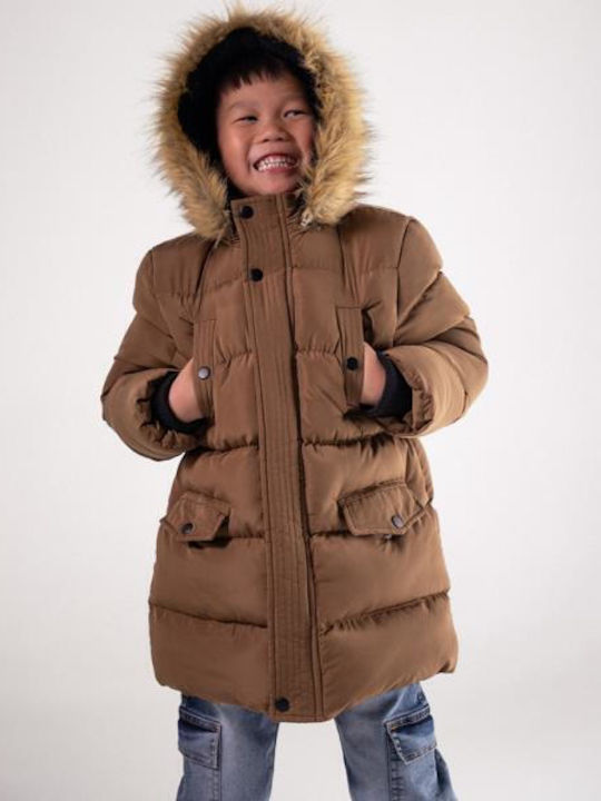 Kids' Casual Jacket with Hood Brown