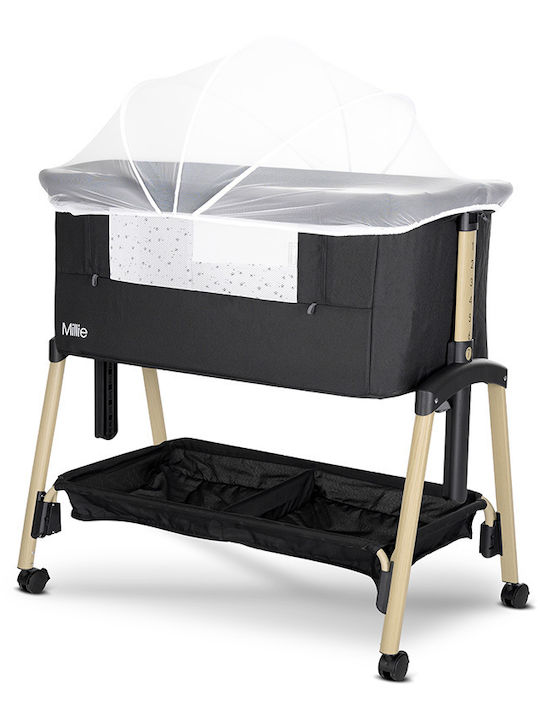 Lorelli Cradle Millie with Mattress and Wheels Black