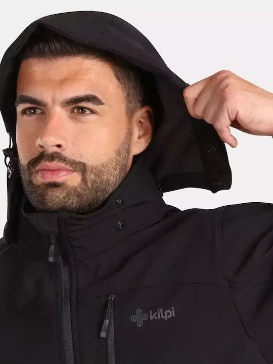 Geacă De Iarnă Softshell Impermeabilă și Cu Protecție Împotriva Vântului Neagră Black