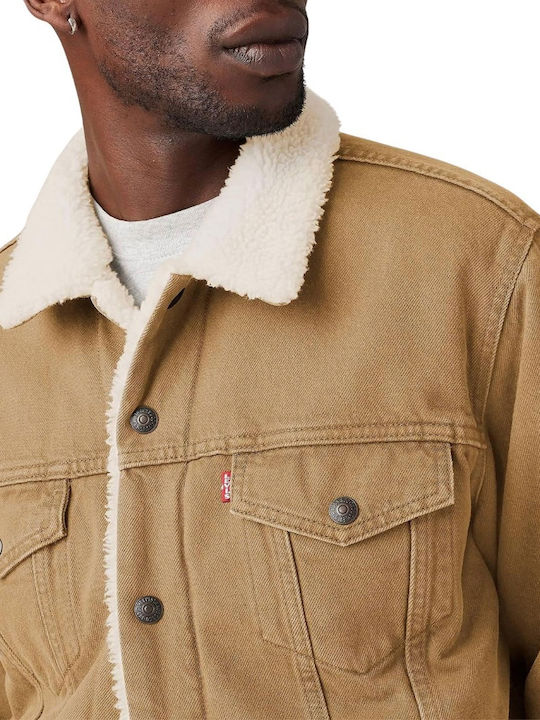 Type 3 Sherpa Trucker Jacke Brown