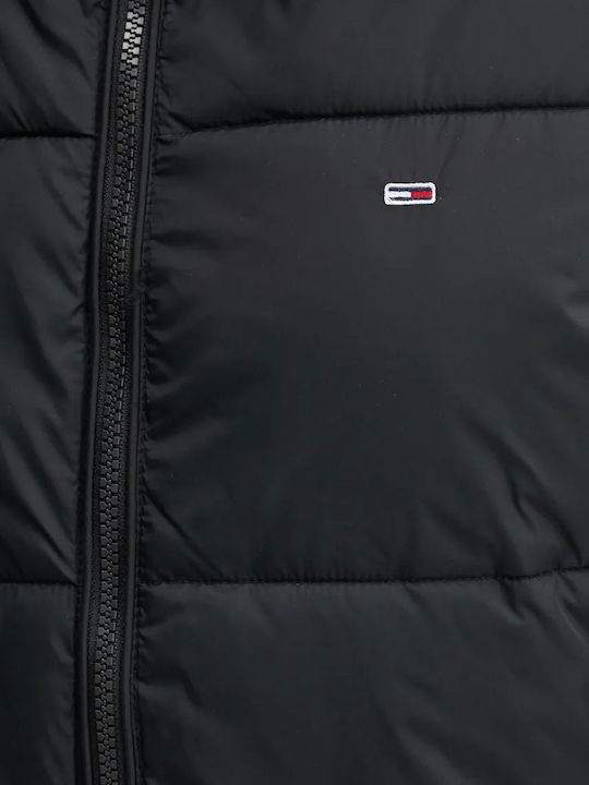 Κοντό Γυναικείο Puffer Μπουφάν για Χειμώνα Black