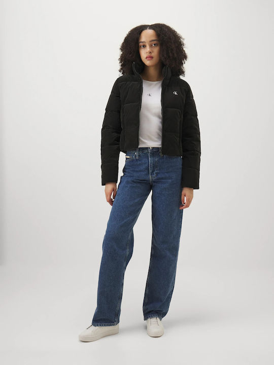 Women's Short Lifestyle Jacket for Winter Black
