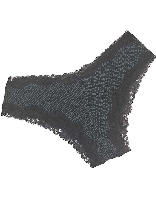 Bamboo Damen Brasilien 2Pack mit Spitze Multicolour