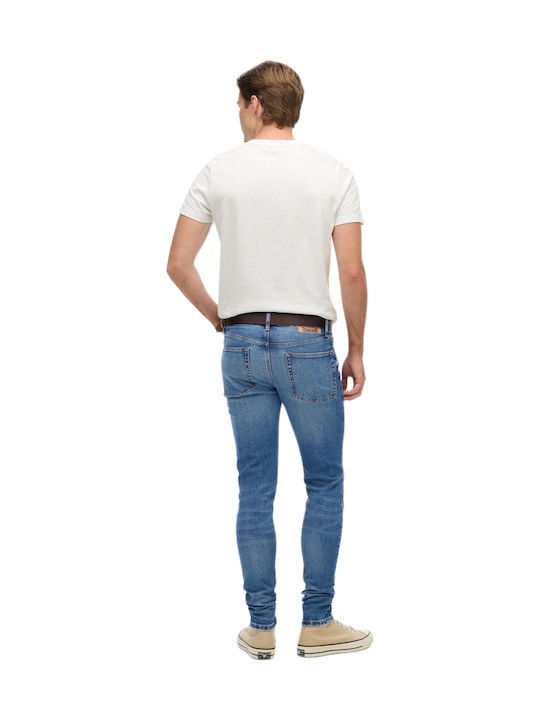 Vintage Men's Jeans Pants with Skinny Fit Mid Blue