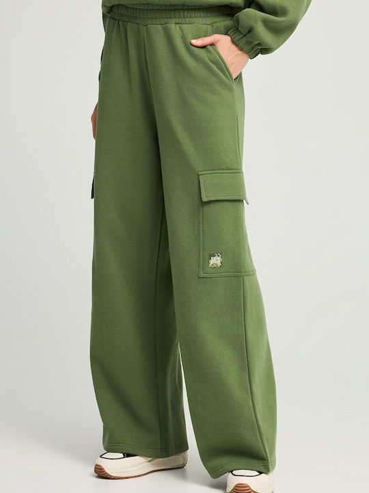 Sweatpants Flared Khaki