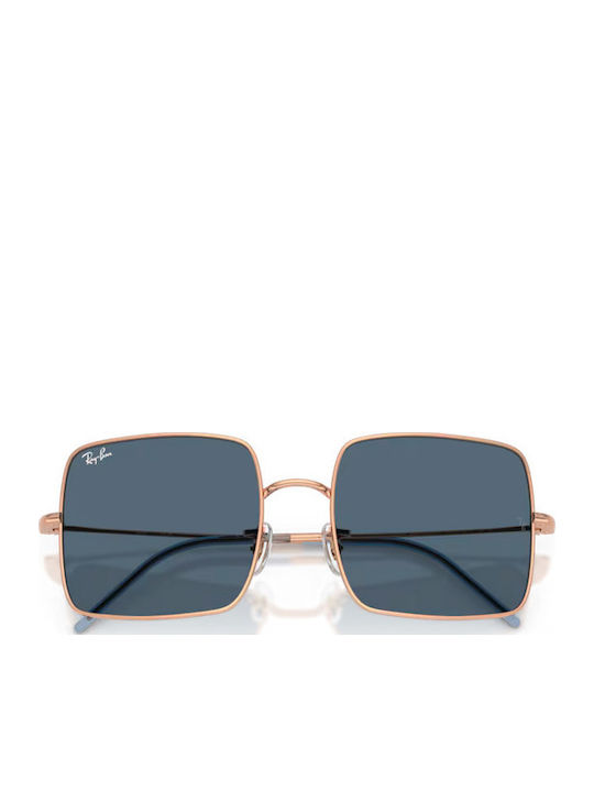 Ray Ban Reverse Unisex Ochelari de soare cu Rose Gold Cadru și Albastru Lentilă