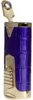 Rocky Patel Statesman Lighter 3xJet Gold-Purple Leather Punch