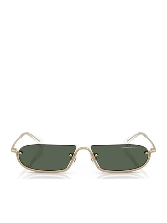 Armani Exchange Unisex Sunglasses with Gold Metal Frame and Green Lens AX2058S 612171