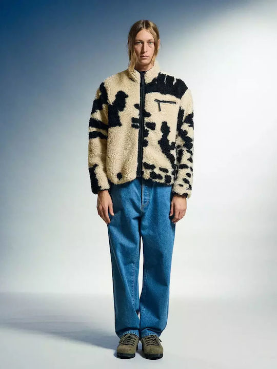 Shaggy Sherpa Jacket Men's Cardigan Clay Multi