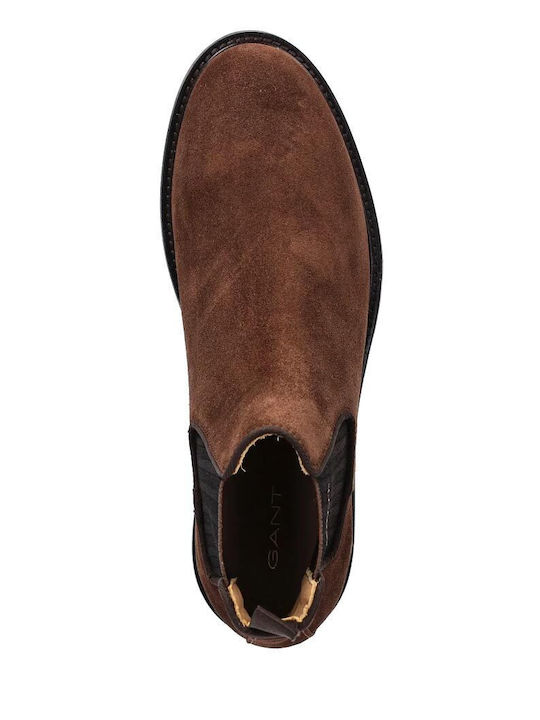 St Fairkon Leather Brown Men's Boots