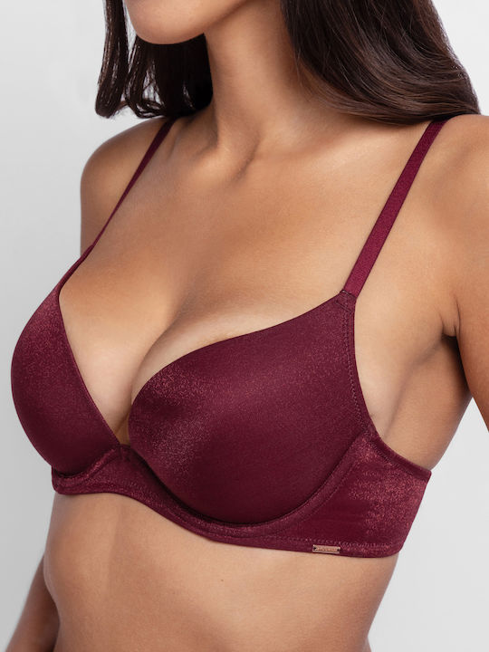 Berry Noir Σουτιέν Push Up με Μπανέλες