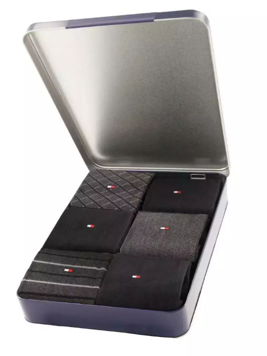 Tommy Hilfiger Bărbați Șosete Uni Negre 6Pachet