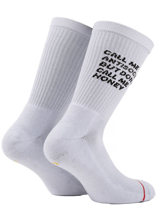 Bee. Unusual. Men's Socks White Bee. Unusual. Men's Socks White