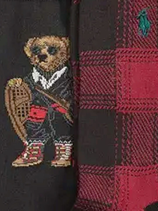 Ralph Lauren Herren Gemusterte Socken Black-Red 2Pack