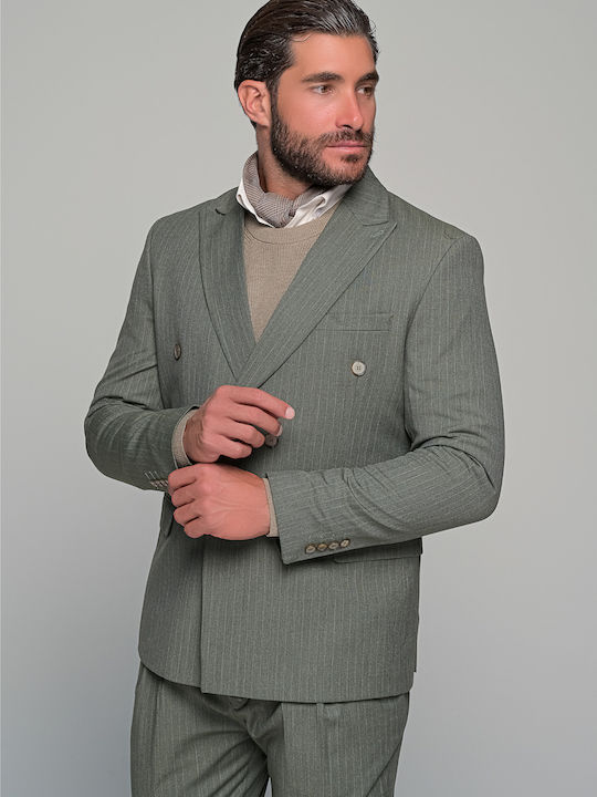 Oxford Men's Suit Slim Fit Khaki