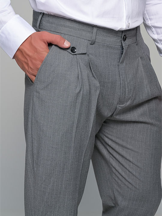 Oxford Men's Suit Slim Fit Gray