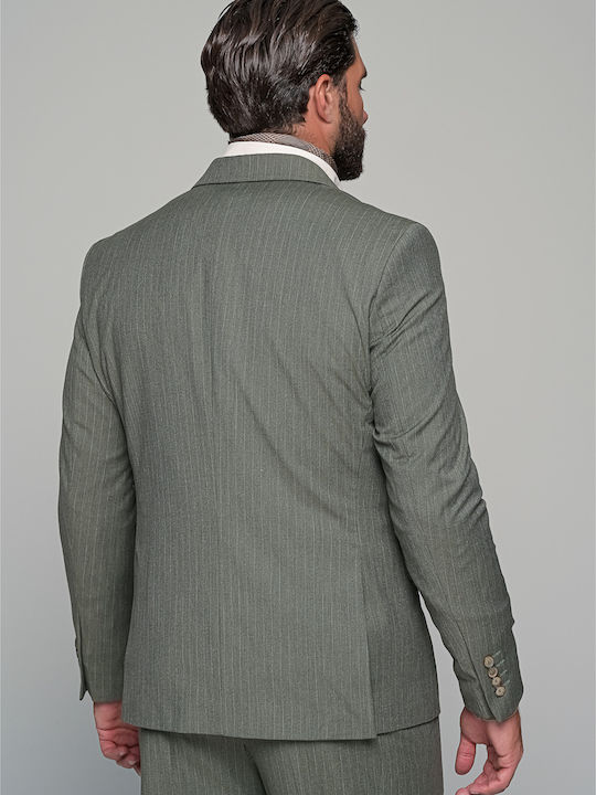 Oxford Men's Suit Slim Fit Khaki
