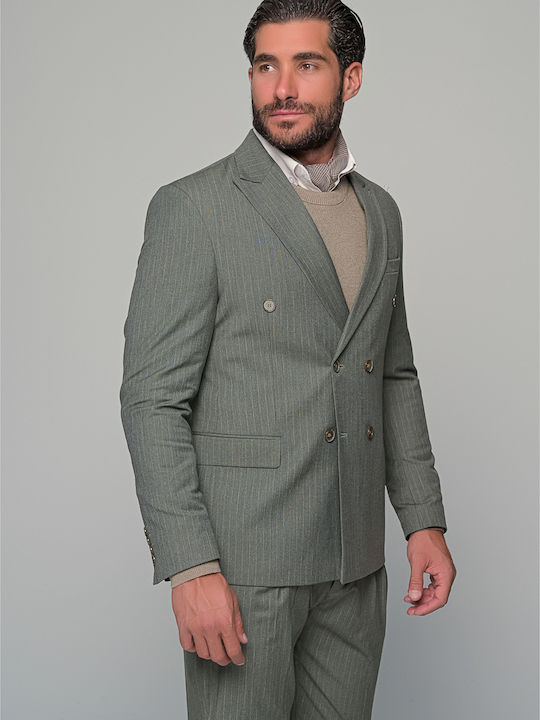 Oxford Men's Suit Slim Fit Khaki