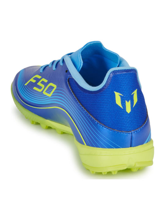 adidas F50 Messi League Football Shoes with Molded Cleats Blue