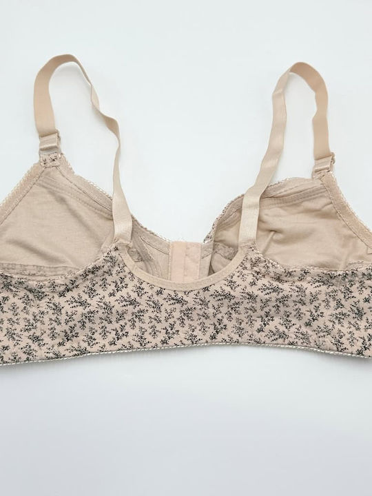 Bra without Padding without Underwire Beige
