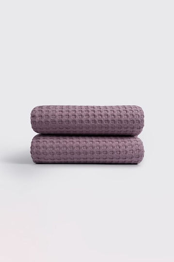 Naf Naf Waffle Decke Piqué Einzeln 170x240cm Lila