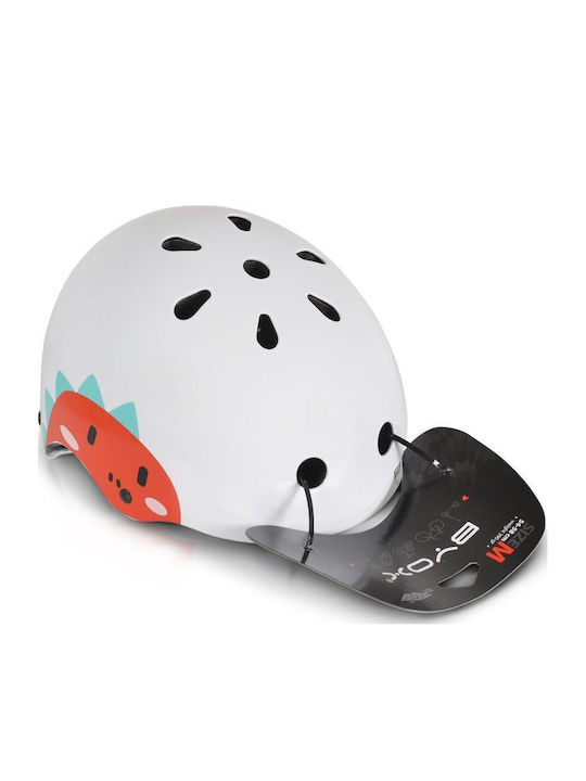 Byox Kids' Helmet for City Bike White with LED Light