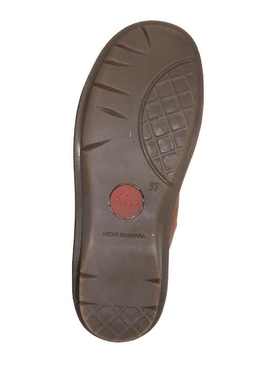 Leder Stiefeletten Damen Braun