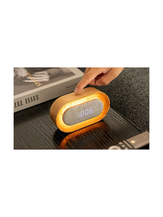 Gingko Lumos Clock Oval White Ash G07o-ah 703556206888