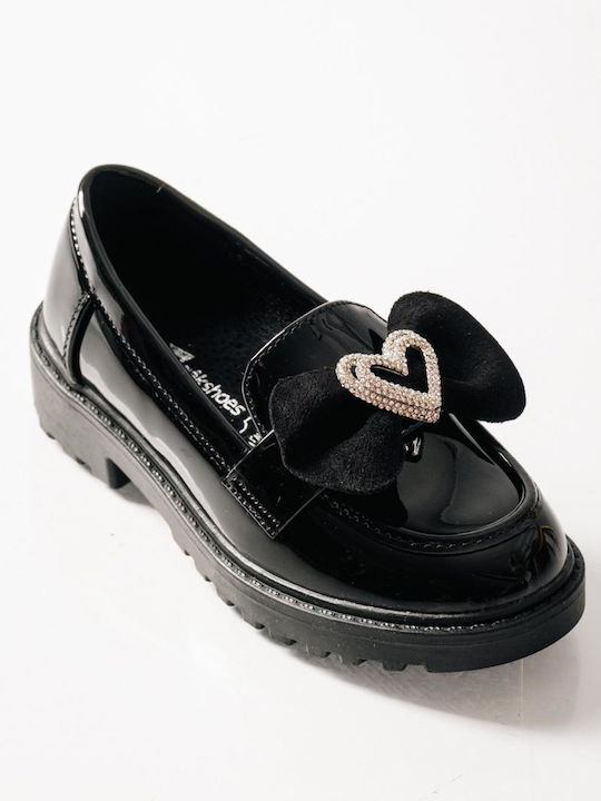 Kids Patent Leather Ballerinas Black