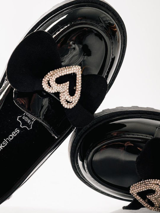 Kids Patent Leather Ballerinas Black