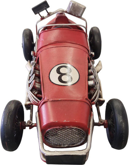 Metallic Miniature Car Red Racing Vintage L 28xW 12xH 10cm