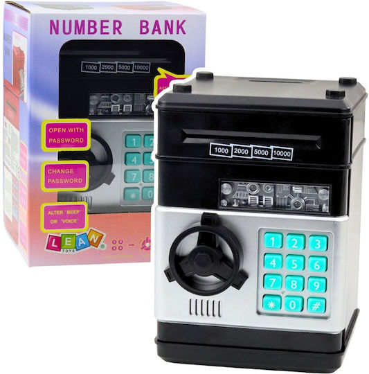 Atm Safe Касичка Със Светлини Звуци Пин Код Черна