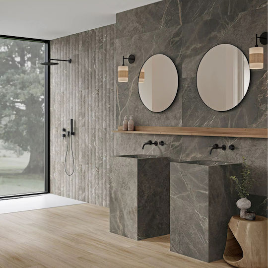 Floor Tile Marmi Grafito Satinato 60x120 Rectificato Karag