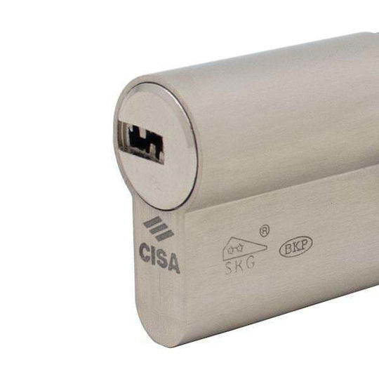 Cisa Zylinderschloss Sicherheits 80mm (30-50) mit 5 Schlüssel Silber