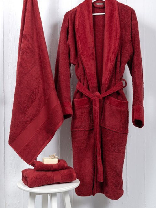 Naf Naf Bonjour Bathrobe Deep Red