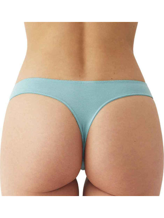 Βαμβακερά Дамско Слип 3Pack с дантела Green, White, Blue