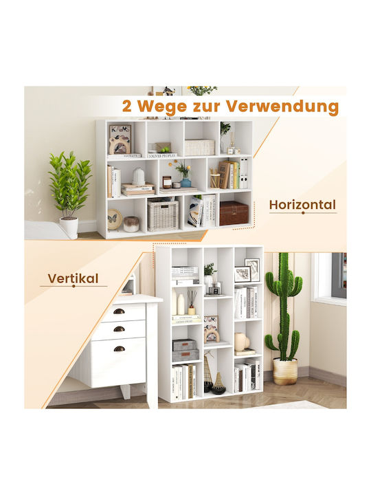White Bookcase 74x24x106cm