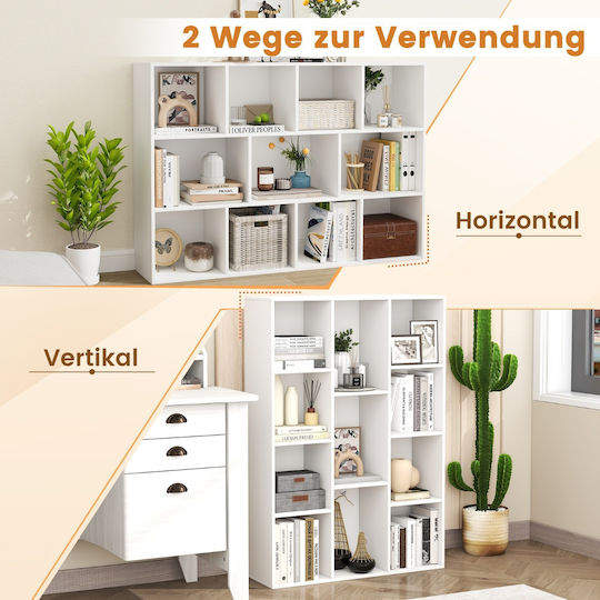 White Bookcase 74x24x106cm