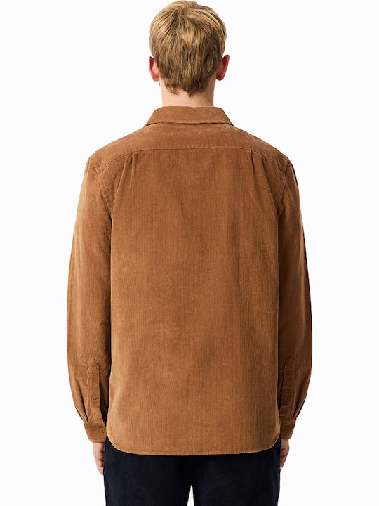 Langärmeliges Zeichenfolge Hemd Khaki