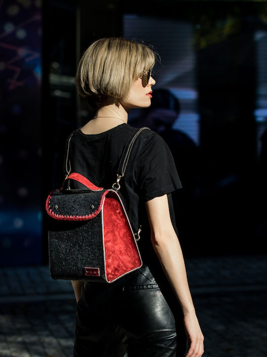 De piele Geantă de damă Rucsac Gri