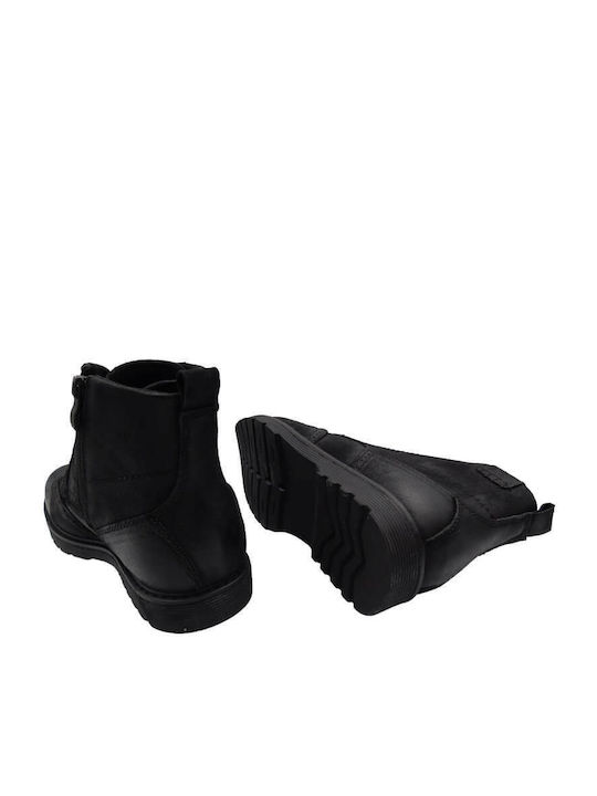 Leather Black Men's Boots